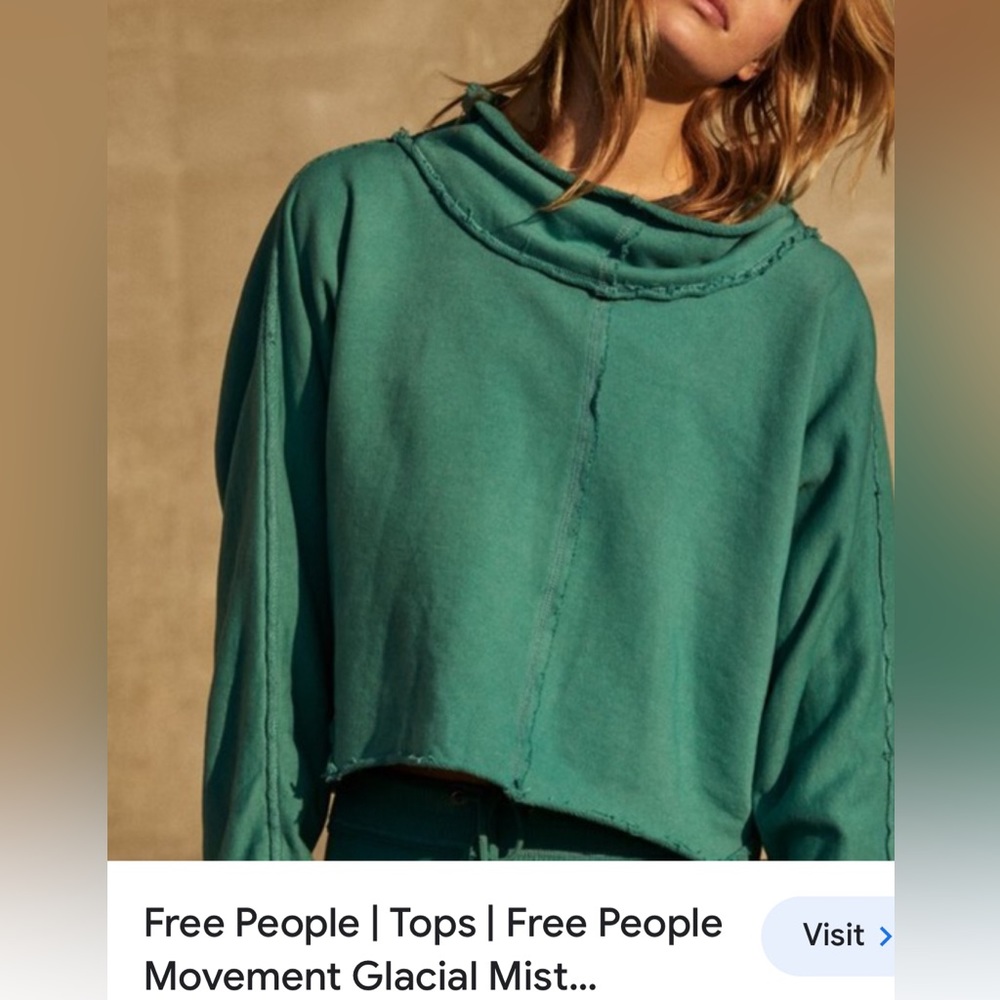 NWOT FP Movement Cool Factor Sweatshirt size Large color glacial mist